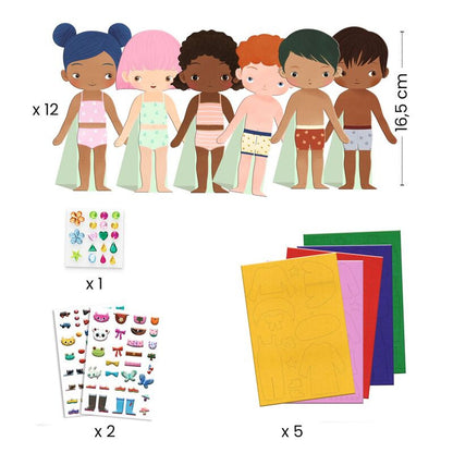 Djeco - Soft Dress Up Collage Set Purple