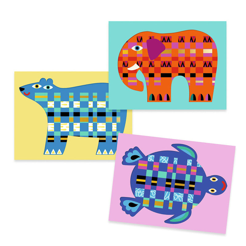 Djeco - Animal Create with Paper Weaving Set