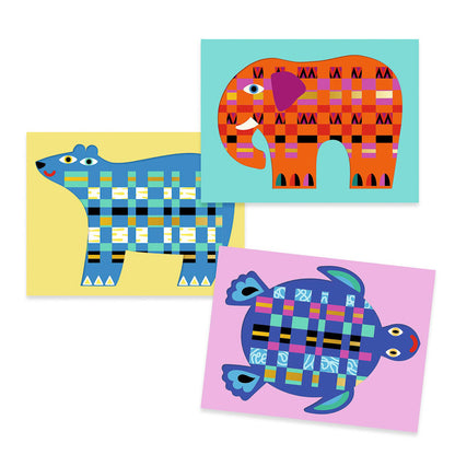 Djeco - Animal Create with Paper Weaving Set
