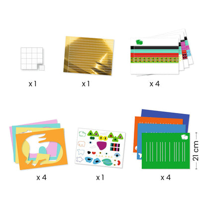 Djeco - Animal Create with Paper Weaving Set