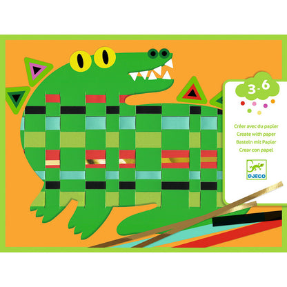 Djeco - Animal Create with Paper Weaving Set