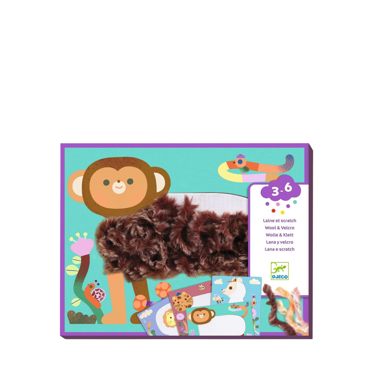 Djeco - Fluffy Friends Wool and Velcro Craft Set