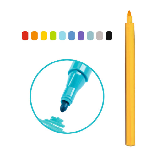 Djeco 10 Felt Brushes Rainbow product image 2
