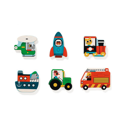 Djeco 22pc - Puzzlo Vroom Puzzle