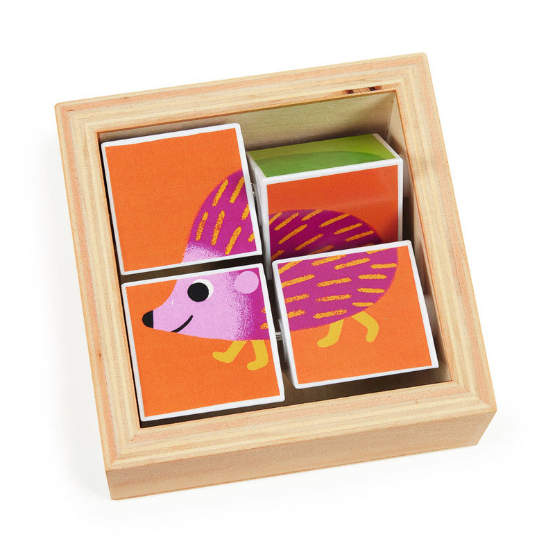 Djeco - Tournibist Wooden Swivel Puzzles Pieces in Frame