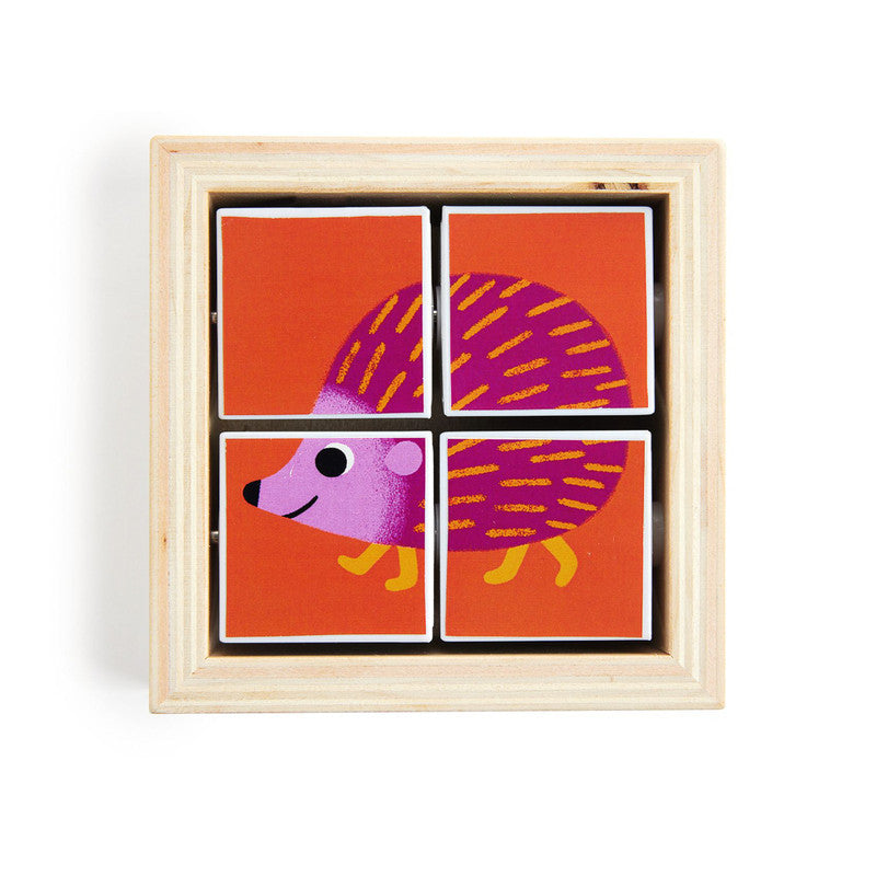 Djeco - Tournibist Wooden Swivel Puzzles Pieces in Frame