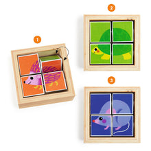 Djeco - Tournibist Wooden Swivel Puzzles Pieces in Frame