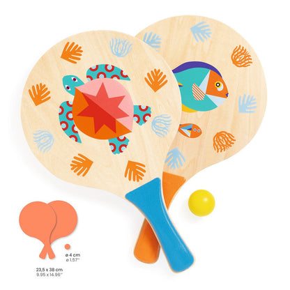 Djeco - Sea Beach Racket Set with Ball