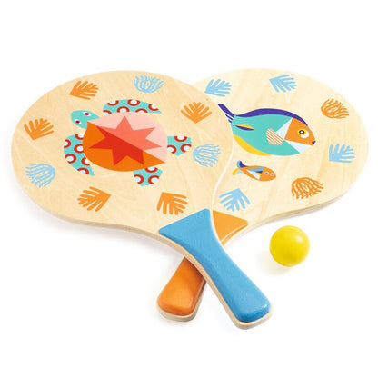 Djeco - Sea Beach Racket Set with Ball