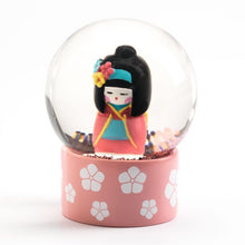 Djeco - So Cute Mini Snow Globe - Kokeshi Japanese Doll