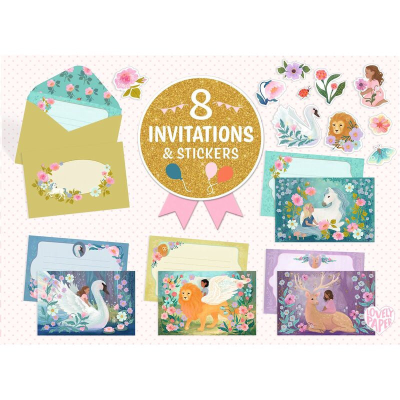 Djeco - Wonderful Creatures Card & Blank Invitation Set