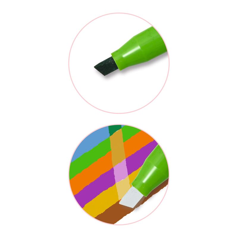 Djeco Multicoloured Magic Markers - A creative set of magic felt-tip markers with colour-changing effects for bright, imaginative artwork.
