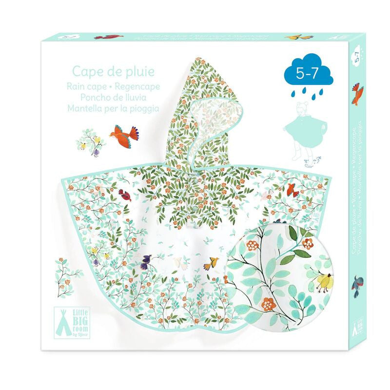 Djeco - Foilage Rain Poncho (5-7yrs)