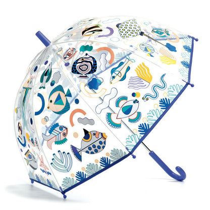 Djeco - Fish Themed Colour Change PVC Child Umbrella