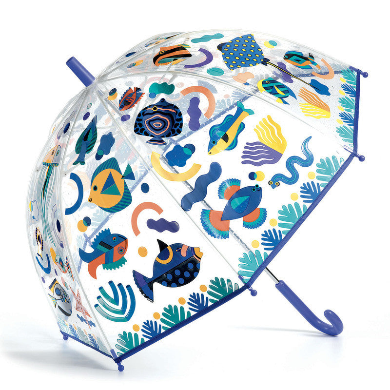 Djeco - Fish Themed Colour Change PVC Child Umbrella