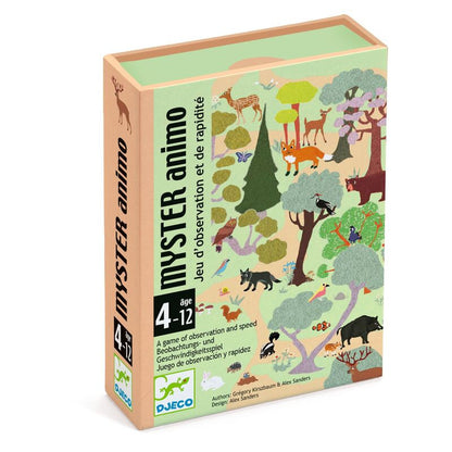 Djeco - Mystery Animal Observation & Speed Card Game