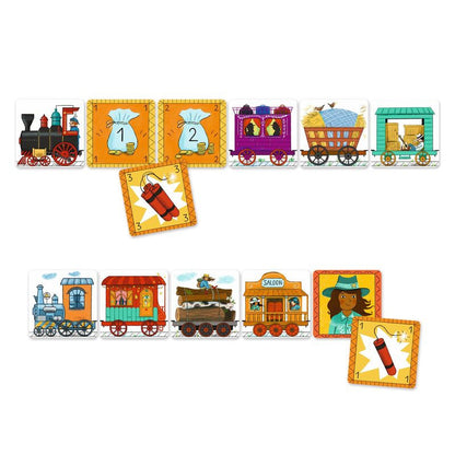 Djeco - Golden Train Memory Card Game
