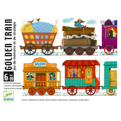 Djeco - Golden Train Memory Card Game