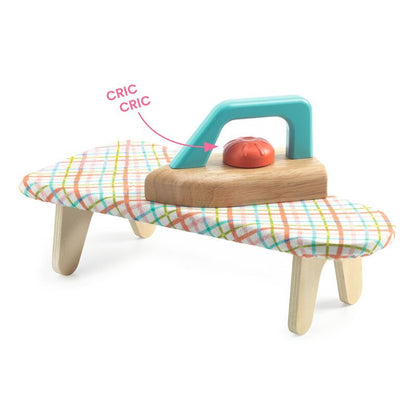 Djeco - Ironing Board with Clothes to Iron - 8pc