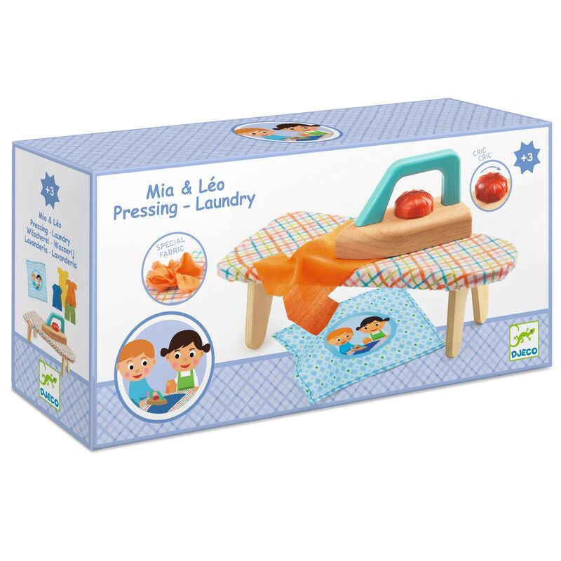Djeco - Ironing Board with Clothes to Iron - 8pc