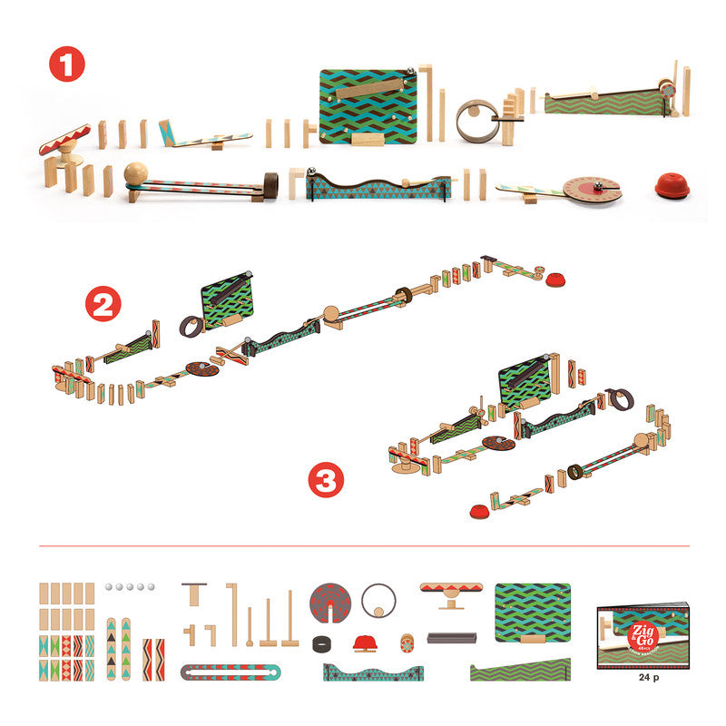 Djeco - Zig & Go Big Boum Wall - 48pc Set
