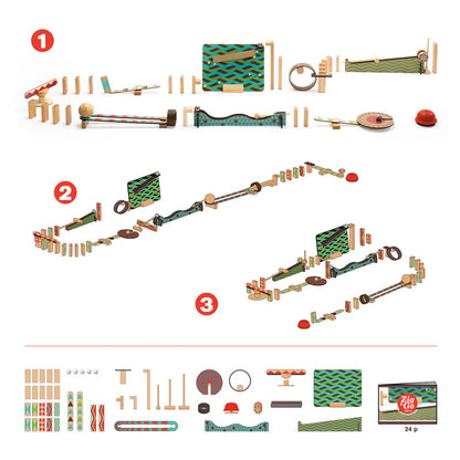 Djeco - Zig & Go Big Boum Wall - 48pc Set