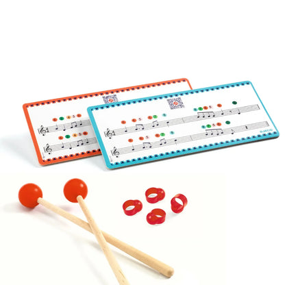 Djeco Large Blue Tongue Drum - 11 Notes, Musical Toy for Kids