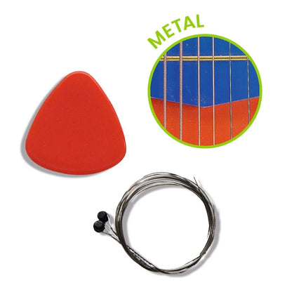 Djeco Small Wooden Guitar with 6 Metal Strings for Kids