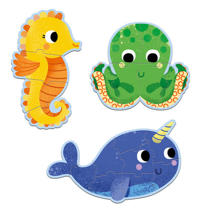 Djeco - In The Sea 4, 6,9pc Progressive Puzzle