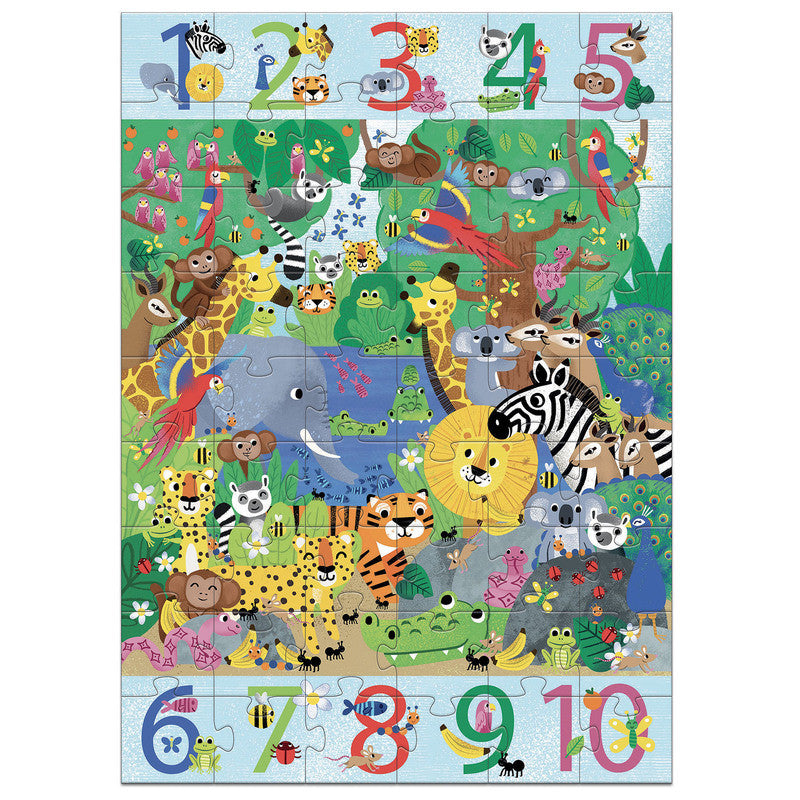 Djeco - 1 to 10 Jungle 54pc Giant Puzzle