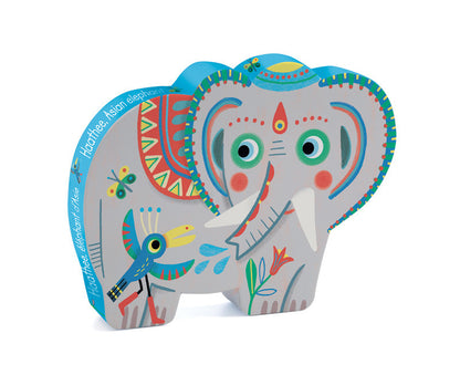 Djeco Haathee Asian Elephant Silhouette Puzzle 24pc