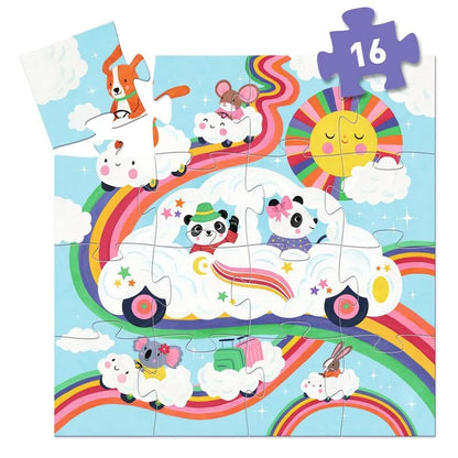 Djeco Cloud Car 16-Piece Jigsaw Puzzle for Toddlers