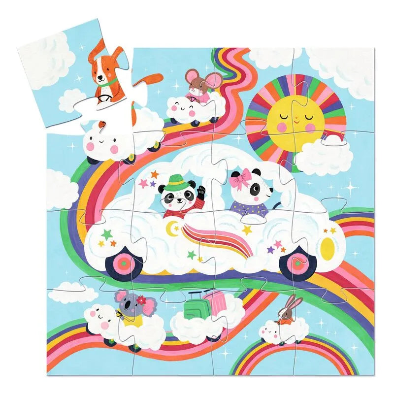 Djeco Cloud Car 16-Piece Jigsaw Puzzle for Toddlers
