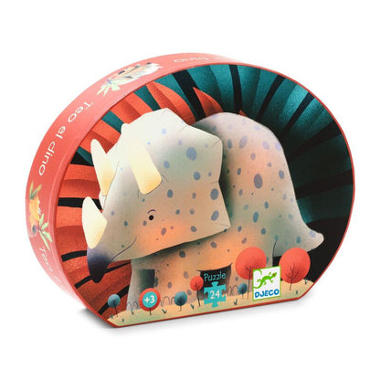Djeco - Teo the Dino 24pc Silhouette Puzzle