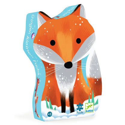 Djeco - Little Fox 24pc Silhouette Puzzle