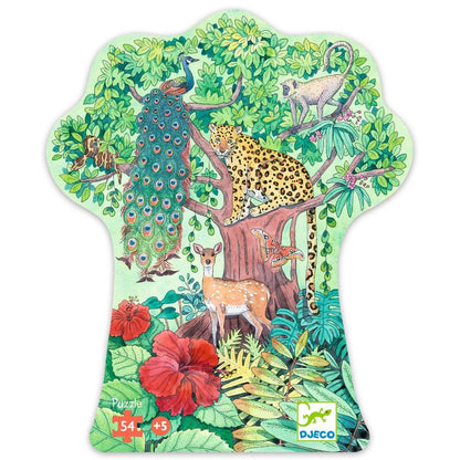 Djeco 54pc - Indian Jungle Silhouette Jigsaw Puzzle