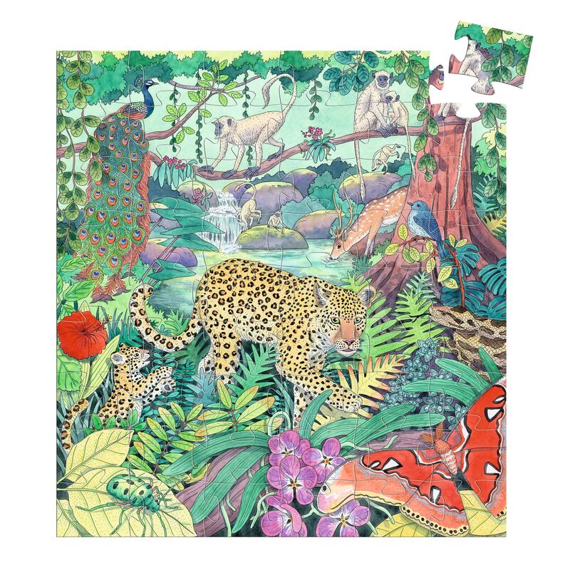 Djeco 54pc - Indian Jungle Silhouette Jigsaw Puzzle