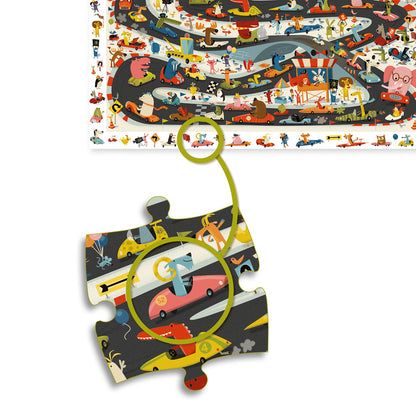 Djeco - Car Ralley Observation Puzzle 54 pce