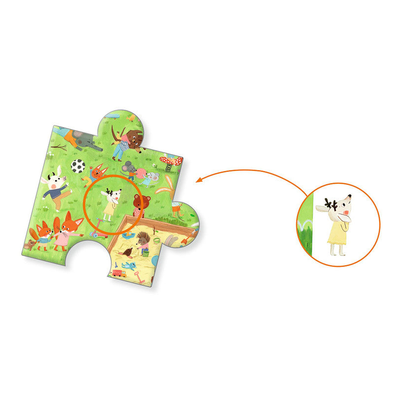 Djeco Little Friends Garden Observation Puzzle 35pc