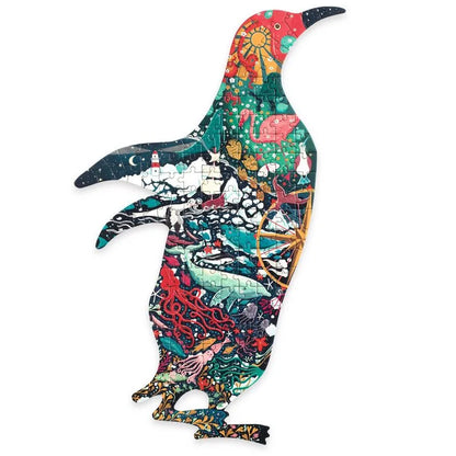 Djeco 150pc - Penguin Art Jigsaw Puzzle | Silhouette Puzzle for Kids
