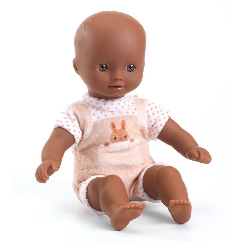 Djeco Mini Pomea Soft Dolls Poppy, Charly & Gabby - Adorable 20 cm Mini Pomea soft dolls with printed clothing and soft bodies, ideal for first doll play. - product image 3
