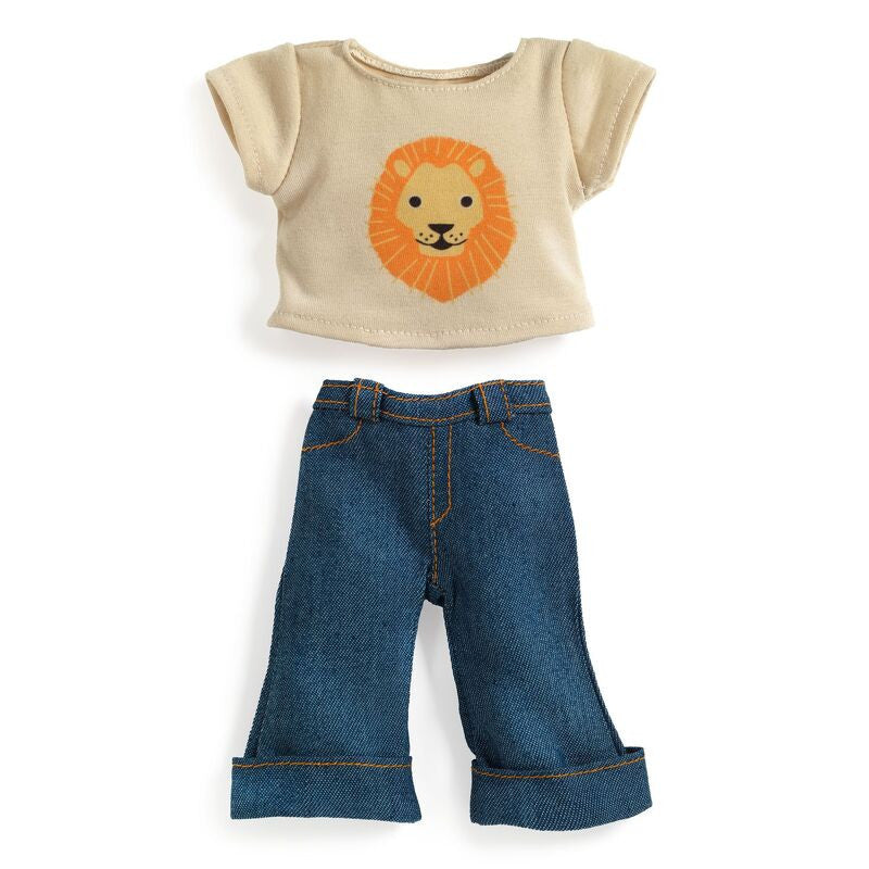 Djeco - Pomea Lovely Collection -  Invory Shirt & Jeans Outfit