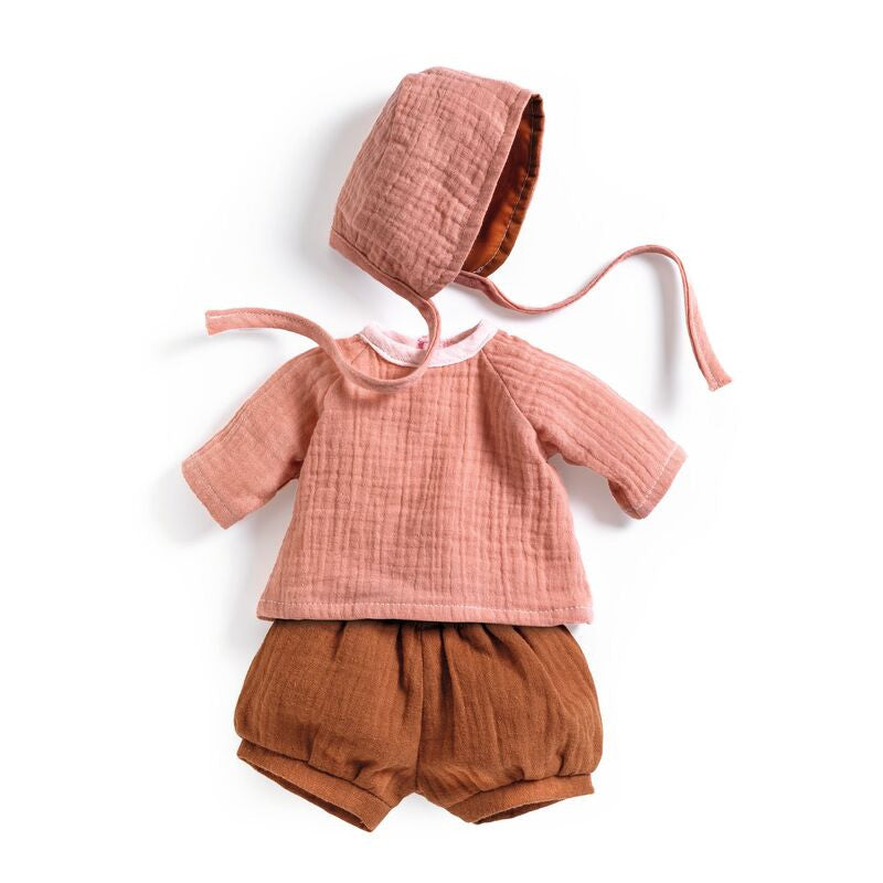 Djeco - Peach 3-Piece Doll's Outfit for Pomea Dolls, 32cm