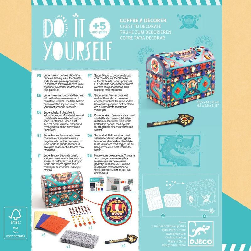 Djeco - Do It Yourself Super Treasure Chest
