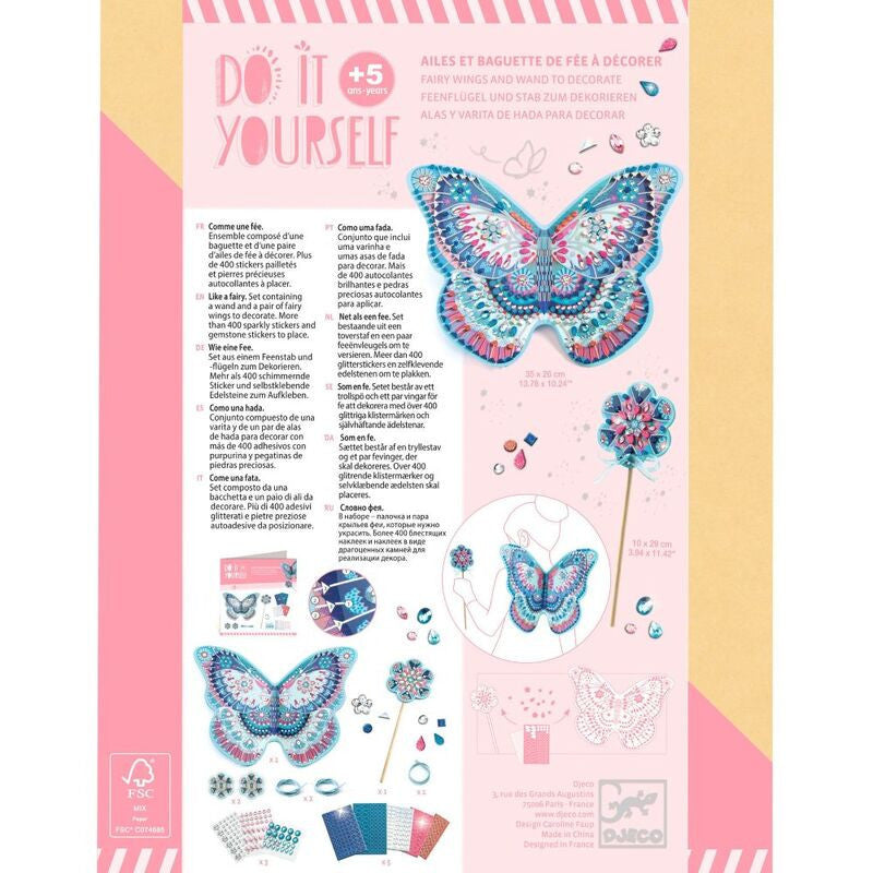 Djeco - Do It Yourself - Like a Fairy Wings & Wand Set**corner box damage**