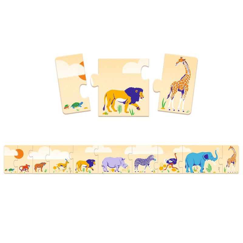 Djeco - Small & Big Animals 10pc Puzzle
