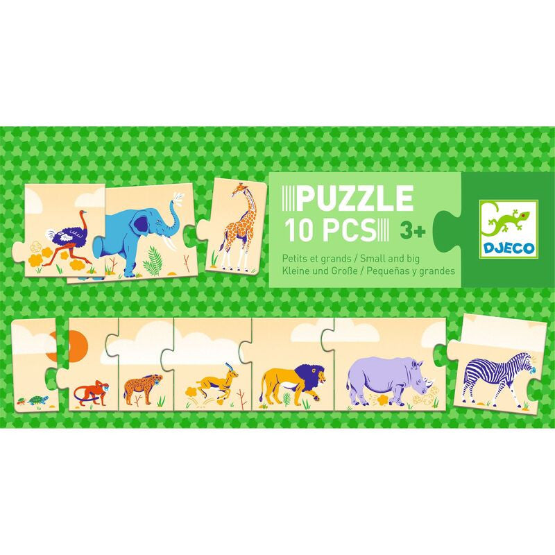 Djeco - Small & Big Animals 10pc Puzzle