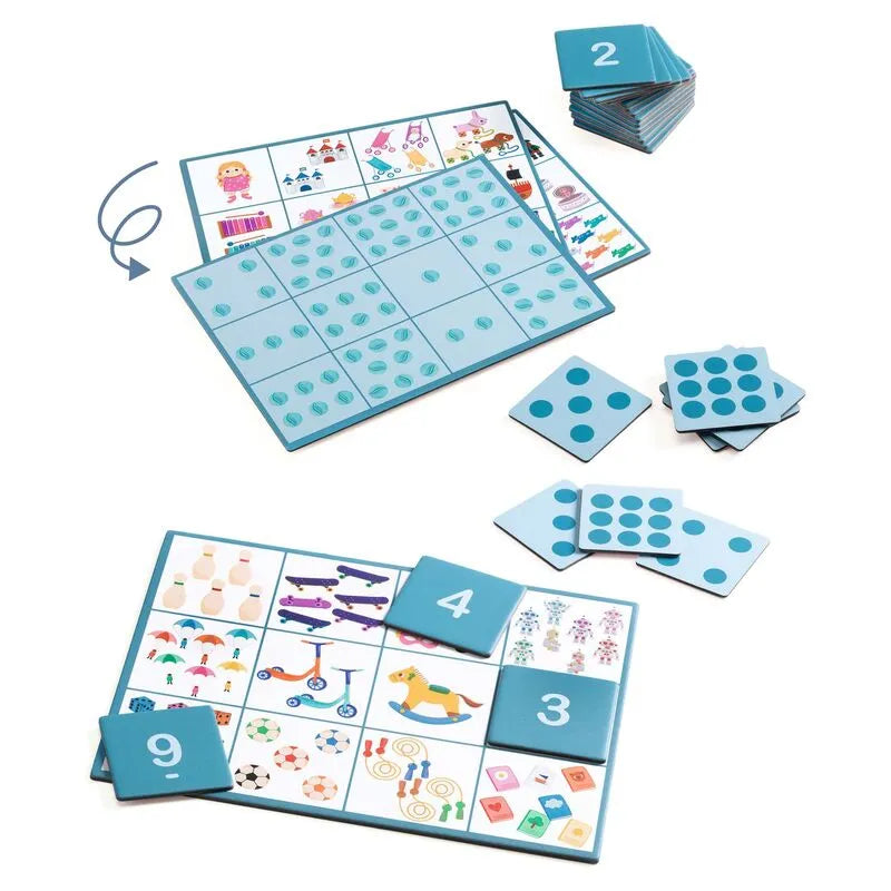 Djeco Numero Bingo | 4-in-1 Number Recognition & Counting Game