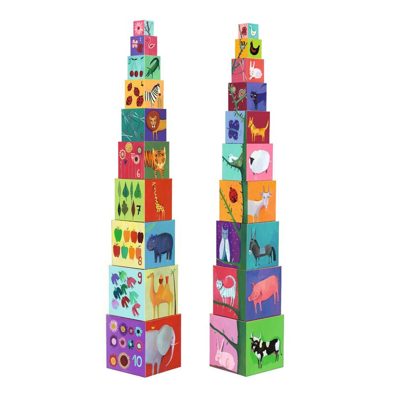 Djeco - Nature and Animal Nesting & Stacking Blocks