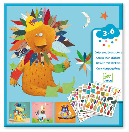 Djeco - Create Animal Stickers